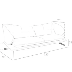 Canapé 3 Places En Cuir Et Coussins 6146 ANGEL CERDA -Promos Chesteris Boutique canape 18425767