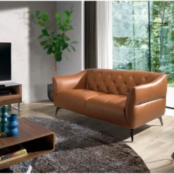 Canapé 2 Places En Cuir Avec Capitonné 6168 ANGEL CERDA