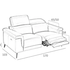 Canapé 2 Places Rembourré En Cuir Blanc 6118 ANGEL CERDA -Promos Chesteris Boutique canape 18426301