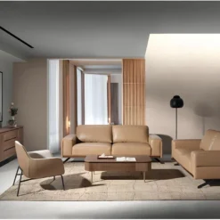 Canapé 3 Places En Cuir Couleur Arena 6134 ANGEL CERDA -Promos Chesteris Boutique canape 18426309