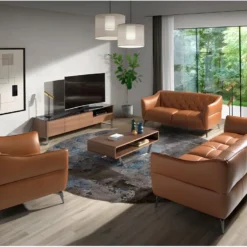 Canapé 3 Places En Cuir Et Acier 6169 ANGEL CERDA -Promos Chesteris Boutique canape 18426411