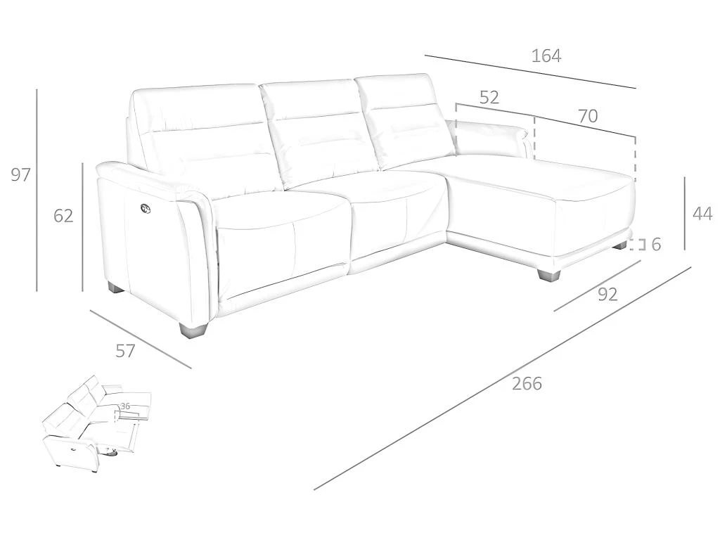 Chaise Longue En Cuir Et Mécanisme Relax 6156 ANGEL CERDA 5 Chaise Longue En Cuir Et Mécanisme Relax 6156 ANGEL CERDA – Image 5