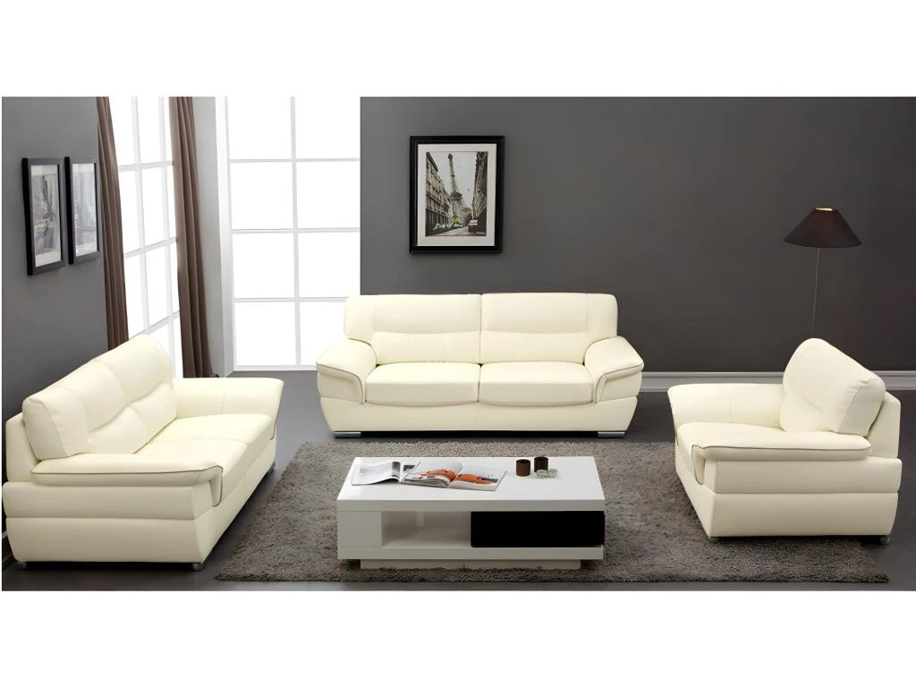 Canapé 2 Places En Cuir THIBAULT - Noir 9 Canapé 2 Places En Cuir THIBAULT - Noir – Image 9