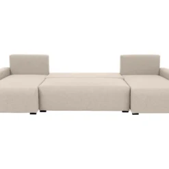 Canapé D'angle Panoramique Convertible En Tissu Beige LADAZIA -Promos Chesteris Boutique canape 18812537