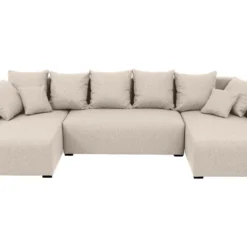 Canapé D'angle Panoramique Convertible En Tissu Beige LADAZIA -Promos Chesteris Boutique canape 18812539