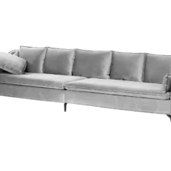 Canapé En Velours Gris Clair AURE -Promos Chesteris Boutique canape 18857961