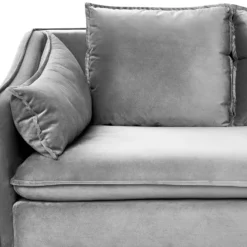 Canapé En Velours Gris Clair AURE -Promos Chesteris Boutique canape 18857965