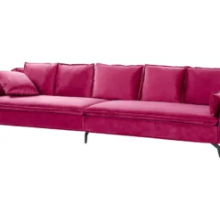 Canapé En Velours Rose Fuchsia AURE 13 Canapé En Velours Rose Fuchsia AURE -Promos Chesteris Boutique canape 18858051