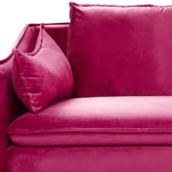 Canapé En Velours Rose Fuchsia AURE 17 Canapé En Velours Rose Fuchsia AURE -Promos Chesteris Boutique canape 18858059