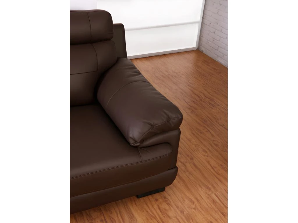 Canapé 3 Places En Cuir De Buffle MANUELLA - Marron 20 Canapé 3 Places En Cuir De Buffle MANUELLA - Marron – Image 20