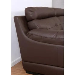 Canapé 2 Places En Cuir De Buffle MANUELLA - Marron -Promos Chesteris Boutique canape 18975 1