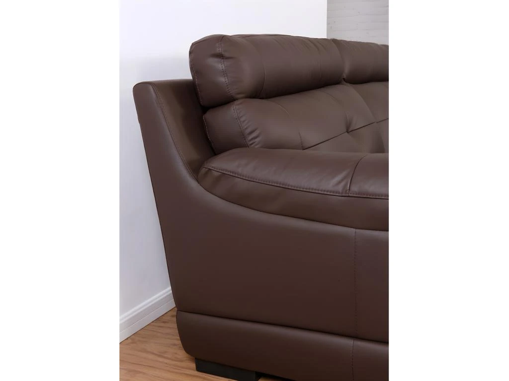 Canapé 3 Places En Cuir De Buffle MANUELLA - Marron 19 Canapé 3 Places En Cuir De Buffle MANUELLA - Marron – Image 19