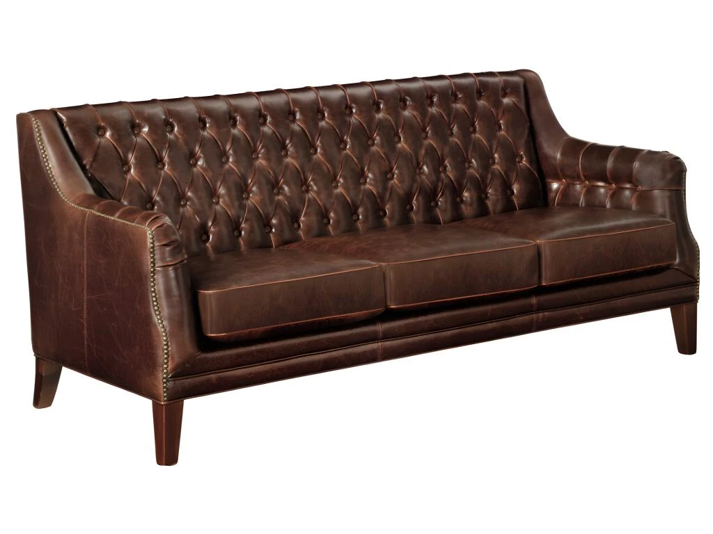 Canapé 3 Places En Cuir COLBERT - Marron 5 Canapé 3 Places En Cuir COLBERT - Marron – Image 5