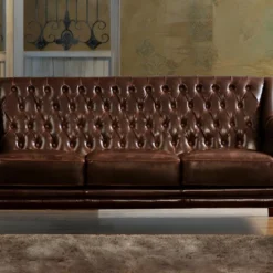 Canapé 3 Places En Cuir COLBERT - Marron 22 Canapé 3 Places En Cuir COLBERT - Marron -Promos Chesteris Boutique canape 190115