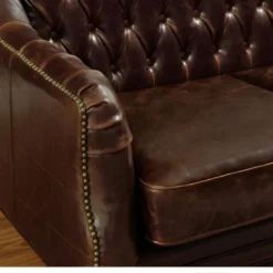 Canapé 3 Places En Cuir COLBERT - Marron 26 Canapé 3 Places En Cuir COLBERT - Marron -Promos Chesteris Boutique canape 190118