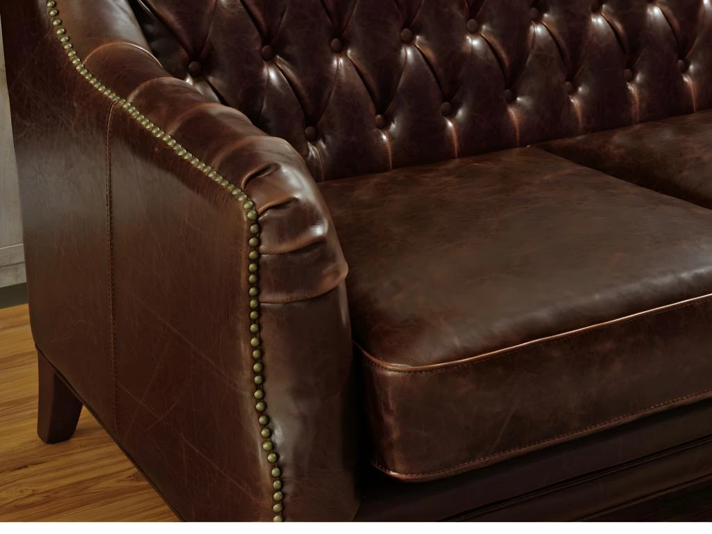 Canapé 3 Places En Cuir COLBERT - Marron 7 Canapé 3 Places En Cuir COLBERT - Marron – Image 7