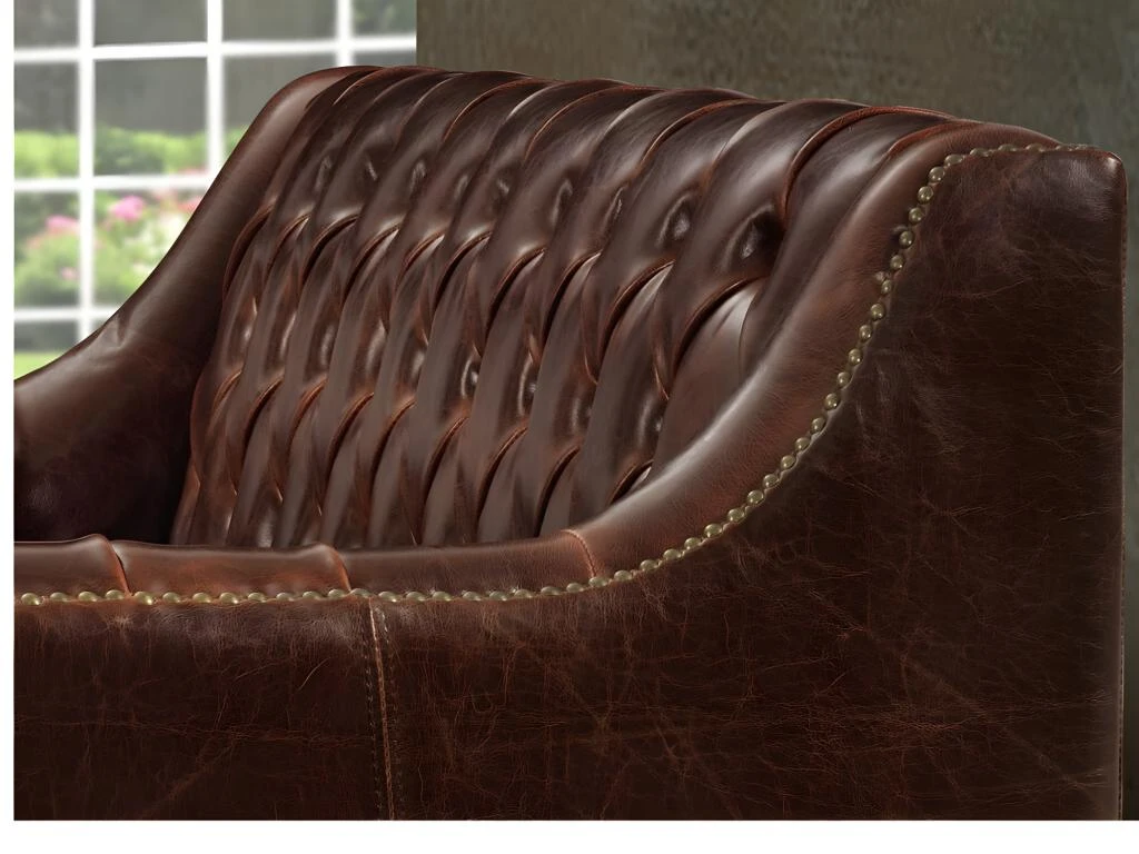 Canapé 3 Places En Cuir COLBERT - Marron 6 Canapé 3 Places En Cuir COLBERT - Marron – Image 6