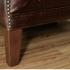 Canapé 2 Places En Cuir COLBERT - Marron -Promos Chesteris Boutique canape 190124