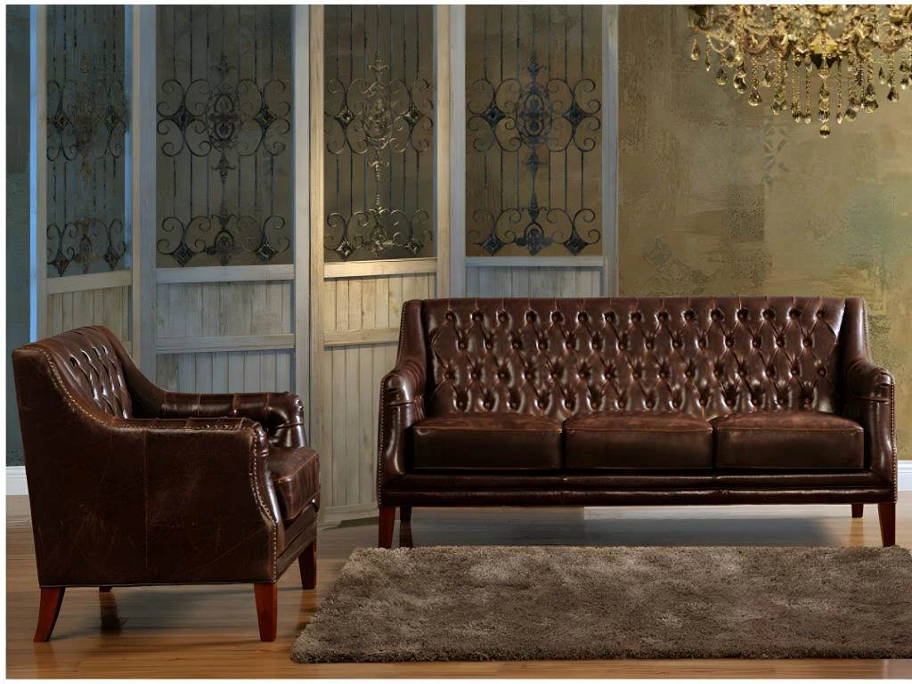 Canapé 3 Places En Cuir COLBERT - Marron 15 Canapé 3 Places En Cuir COLBERT - Marron – Image 15