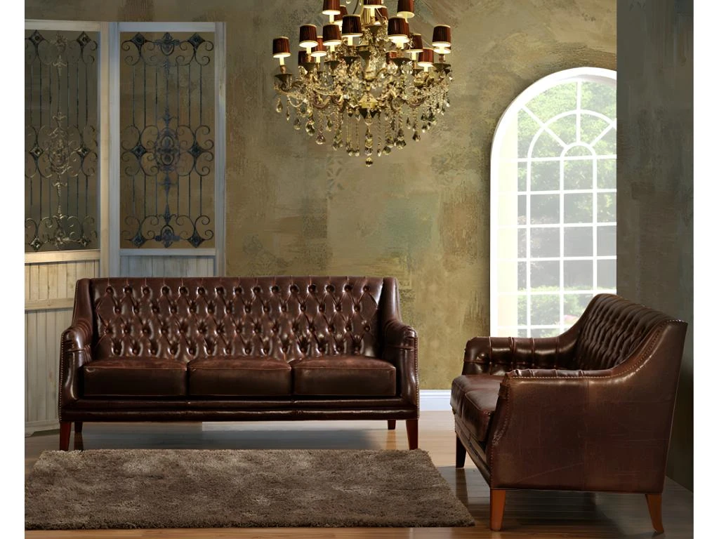 Canapé 3 Places En Cuir COLBERT - Marron 16 Canapé 3 Places En Cuir COLBERT - Marron – Image 16