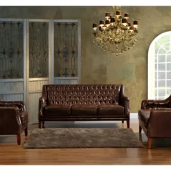 Canapé 3 Places En Cuir COLBERT - Marron 33 Canapé 3 Places En Cuir COLBERT - Marron -Promos Chesteris Boutique canape 190160 1