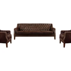 Canapé 3 Places En Cuir COLBERT - Marron 37 Canapé 3 Places En Cuir COLBERT - Marron -Promos Chesteris Boutique canape 190162 1