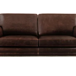 Canapé 2 Places En Cuir Vieilli CASSANDRA - Marron