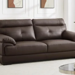 Canapé 3 Places En Cuir De Buffle MANUELLA - Marron 26 Canapé 3 Places En Cuir De Buffle MANUELLA - Marron -Promos Chesteris Boutique canape 19076719