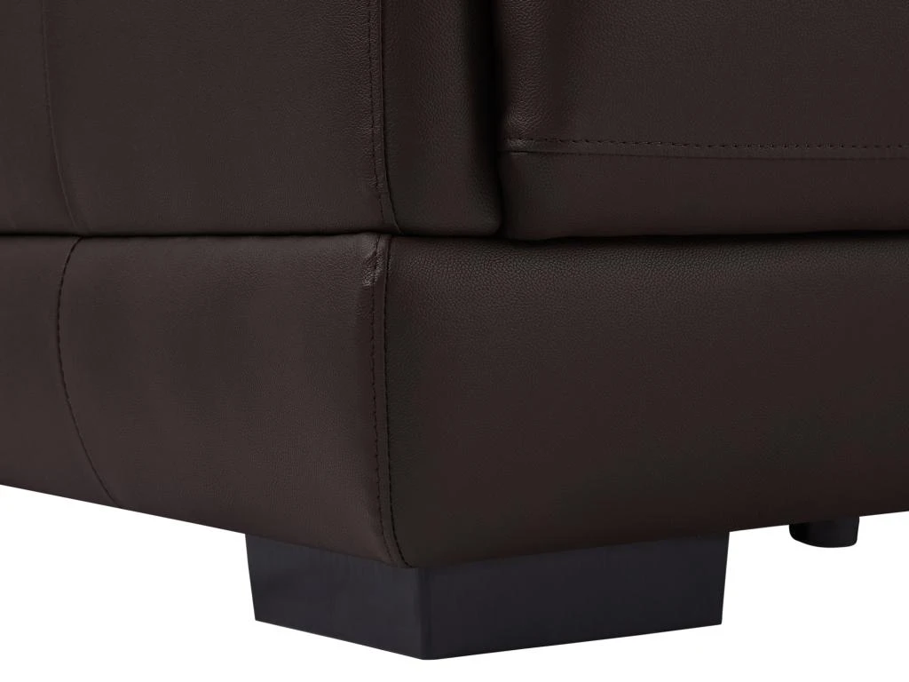 Canapé 3 Places En Cuir De Buffle MANUELLA - Marron 5 Canapé 3 Places En Cuir De Buffle MANUELLA - Marron – Image 5