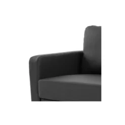 Canapé 2 Places - Simili Noir - Style Essentiel - L 150 X P 80 X H 85 Cm - KENT -Promos Chesteris Boutique canape 19133347