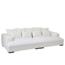 Canapé Design 9 Coussins "Monaco II" 330cm Blanc
