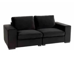 Canapé Design En Velours "Abosa" 212cm Noir