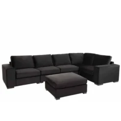 Canapé Design En Velours "Abosa" 212cm Noir -Promos Chesteris Boutique canape 19135633