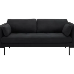 Canapé 3 Places En Tissu Anthracite Et Pieds En Métal ISABELLA -Promos Chesteris Boutique canape 19219463