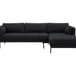 Canapé D'angle Droit En Tissu Anthracite Et Pieds En Métal ISABELLA -Promos Chesteris Boutique canape 19222757