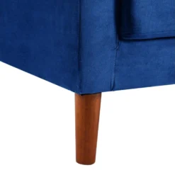 Canapé 3 Places Chesterfield En Velours Bleu Nuit ARSENE -Promos Chesteris Boutique canape 19448697