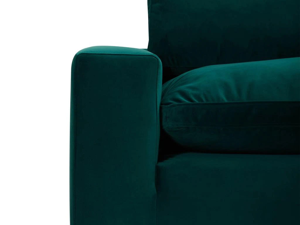 Canapé 3 Places En Velours Vert émeraude AMAURY 4 Canapé 3 Places En Velours Vert émeraude AMAURY – Image 4