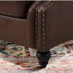 Canapé 3 Places Chesterfield AQUITAINE En Microfibre Aspect Cuir Vieilli - Marron 9 Canapé 3 Places Chesterfield AQUITAINE En Microfibre Aspect Cuir Vieilli - Marron -Promos Chesteris Boutique canape 195016