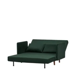 Belushi - Canapé Convertible 2 Places En Velours Côtelé (L120cm) - Couleur - Vert Foncé -Promos Chesteris Boutique canape 19550125