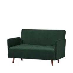 Belushi - Canapé Convertible 2 Places En Velours Côtelé (L120cm) - Couleur - Vert Foncé -Promos Chesteris Boutique canape 19550129