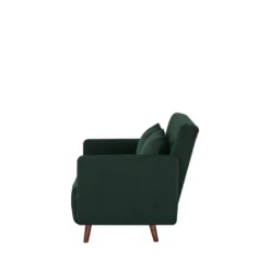 Belushi - Canapé Convertible 2 Places En Velours Côtelé (L120cm) - Couleur - Vert Foncé -Promos Chesteris Boutique canape 19550135