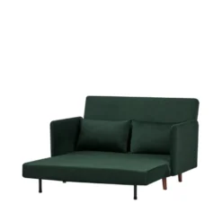 Belushi - Canapé Convertible 2 Places En Velours Côtelé (L120cm) - Couleur - Vert Foncé -Promos Chesteris Boutique canape 19550137