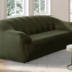 Canapé 3 Places En Velours Vert Olive MALVITO