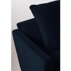 Villabon - Canapé Convertible 4 Places En Velours Pieds épingles Noirs - Couleur - Bleu Marine -Promos Chesteris Boutique canape 19580297