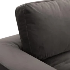 Canapé 3 Places En Velours Gris Anthracite AMAURY -Promos Chesteris Boutique canape 19614357