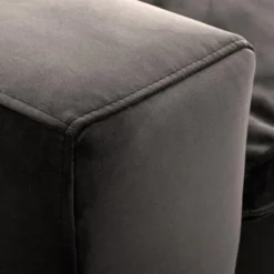 Canapé 3 Places En Velours Gris Anthracite AMAURY -Promos Chesteris Boutique canape 19614361