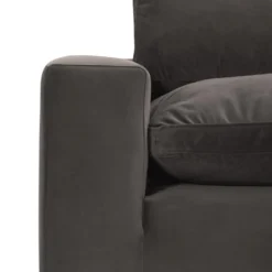 Canapé 3 Places En Velours Gris Anthracite AMAURY -Promos Chesteris Boutique canape 19614375