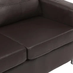 Canapé 3 Places En Simili ACKLEY - Marron -Promos Chesteris Boutique canape 196535