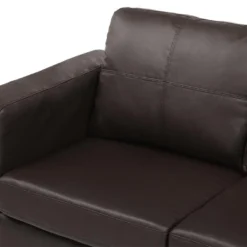 Canapé 3 Places En Simili ACKLEY - Marron -Promos Chesteris Boutique canape 196536