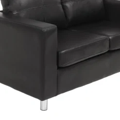 Canapé 2 Places En Simili ACKLEY - Noir 9 Canapé 2 Places En Simili ACKLEY - Noir -Promos Chesteris Boutique canape 196543